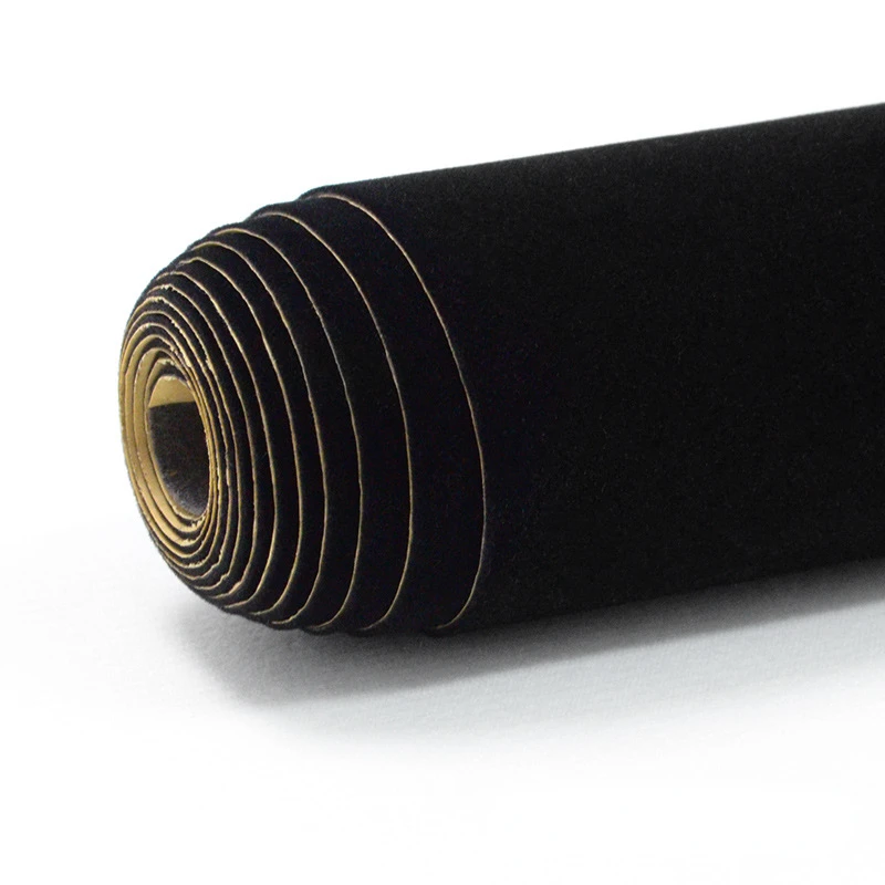 

45cm*3m Self-adhesive Black Flocking Velvet Fabric Sticky Back Self Adhesive Velvet Fabric Craft Sticker for Jewelry Box