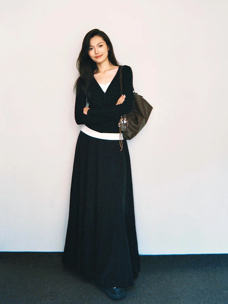 Корейская серия Gyaru вязаный кардиган на молнии женский весенне-осенний