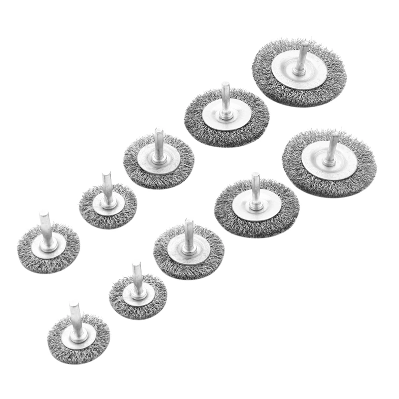

Best12piece Wire Wheel Cup Brush Set 0.0118In Coarse Crimped Steel 1/4In Round Shank For Drill