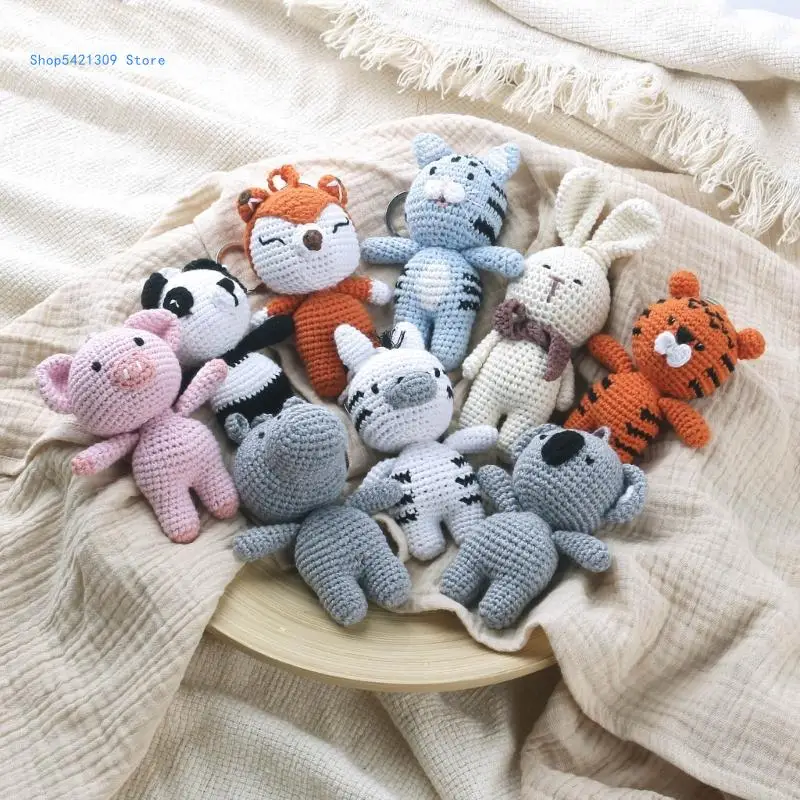 Вязаный крючком брелок в виде льва для женщин и девочек кошелек подвеска сумочек