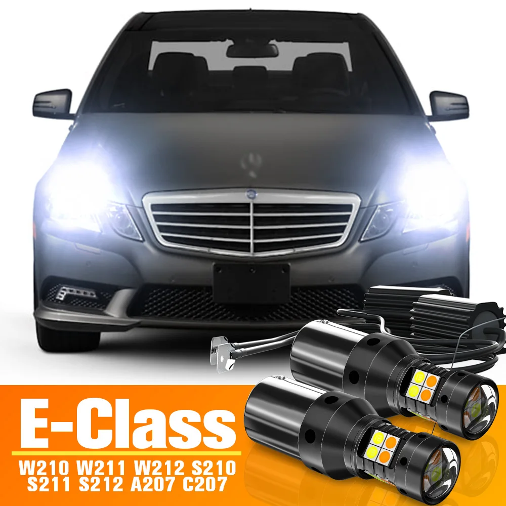 

2x Dual Mode LED Turn Signal+Daytime Running Light DRL Accessories For Mercedes E-Class W210 W211 W212 A207 C207 S210 S211 S212