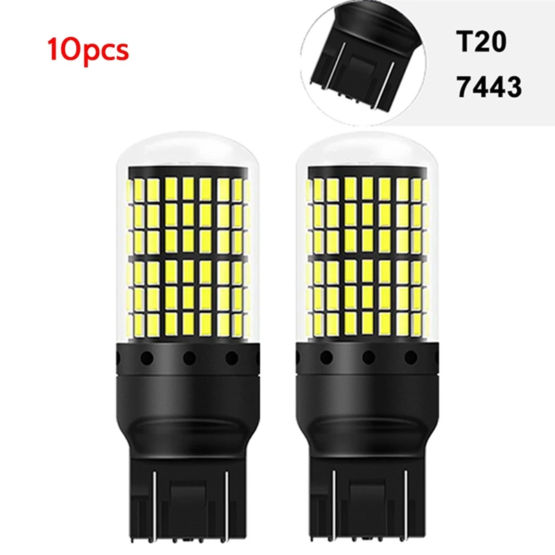 10 шт. 3014 144Smd Canbus 1157 BAY15D P21W 1156 BA15S BAU15S PY21W T20 7440 7443 W21W светодиодный лампы для