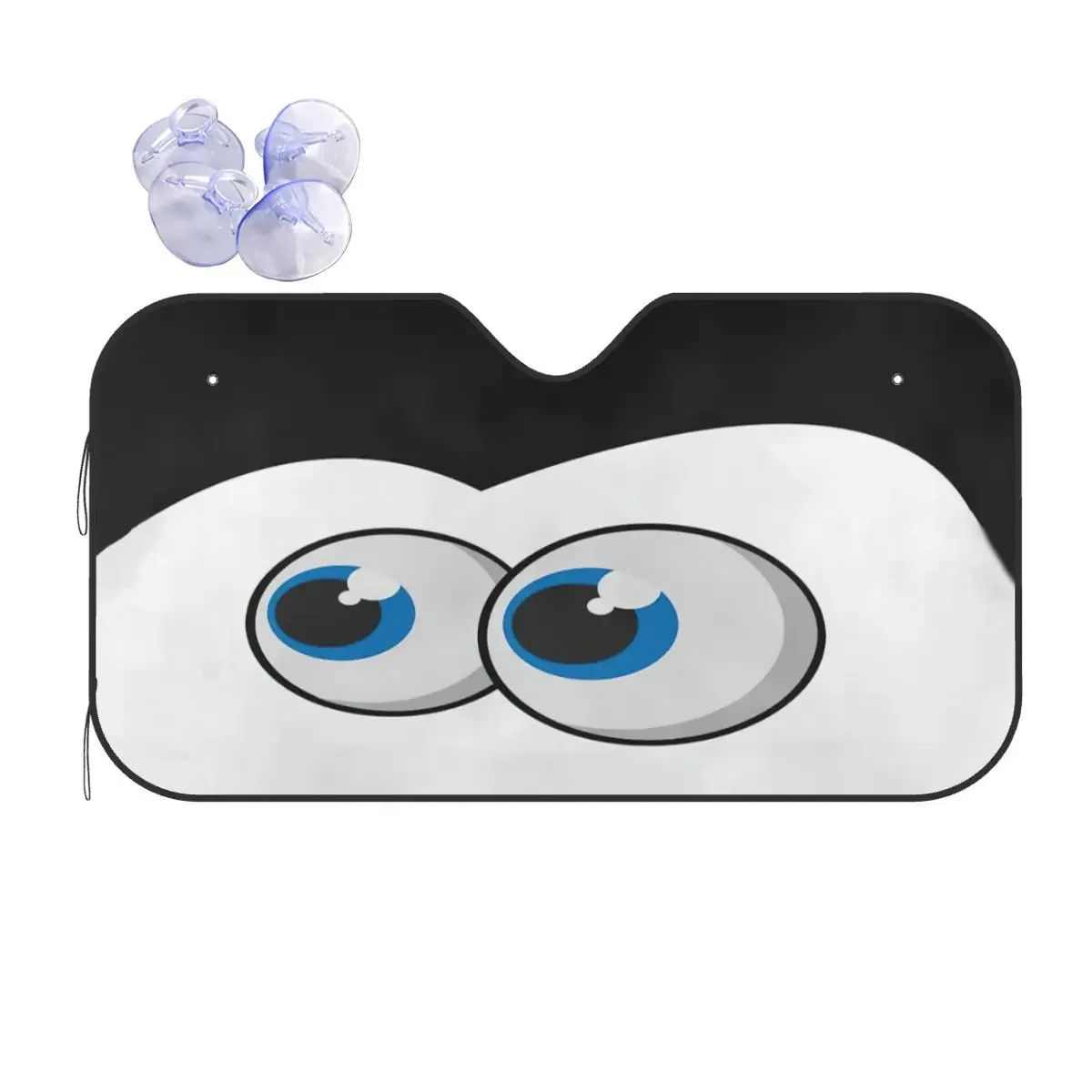 Черный солнцезащитный козырек для ветрового стекла мультяшный креативный