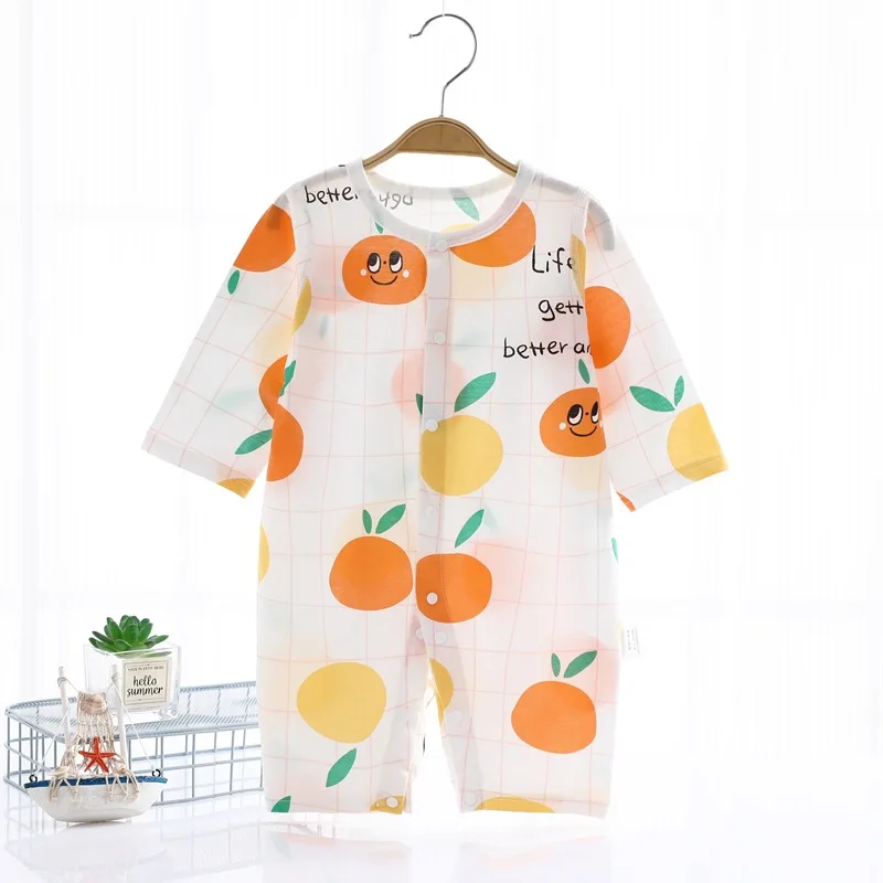 Summer Thin Baby Jumpsuit Cotton Newborn Clothes Baby Underwear  Pajamas, Climbing Clothes Air Conditioning Suits Baby Girl  Boy