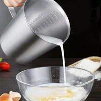 thickened stainless steel measuring cup scale 2000ml 1000ml 500ml kitchen baking tea jug large capacity pitcher measuring cup