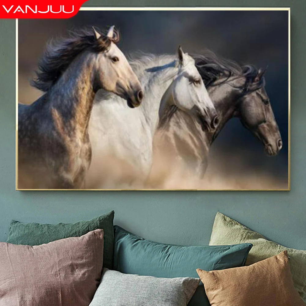 

5D Diy Diamond Painting Animal Diamond Mosaic Embroidery Horse Handcraft Kit Home Decor