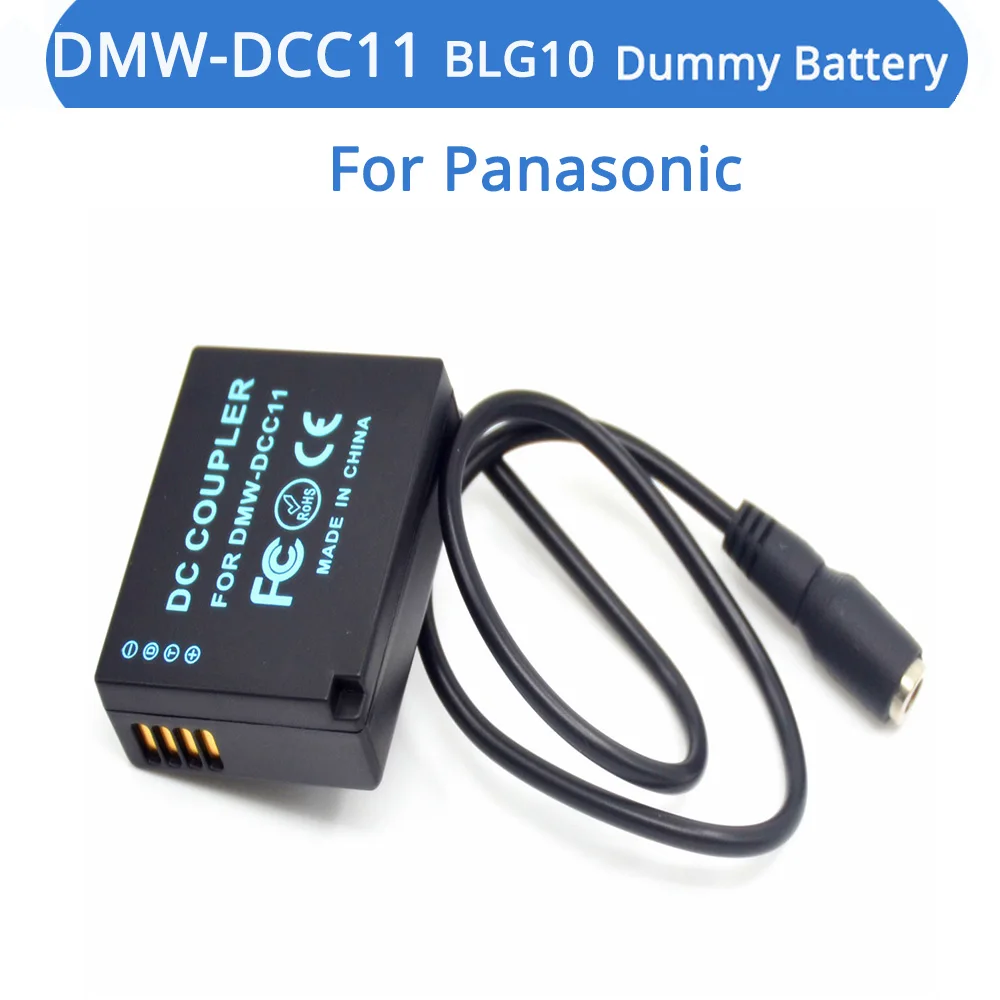 

BLG10 Dummy Battery DMW DCC11 DC Coupler For Lumix DMC-GF6 GF5 GF3 GX7 S6 GX80 GX85 GX9 DMC-GX80 TZ100 ZS200 G100 ZS110