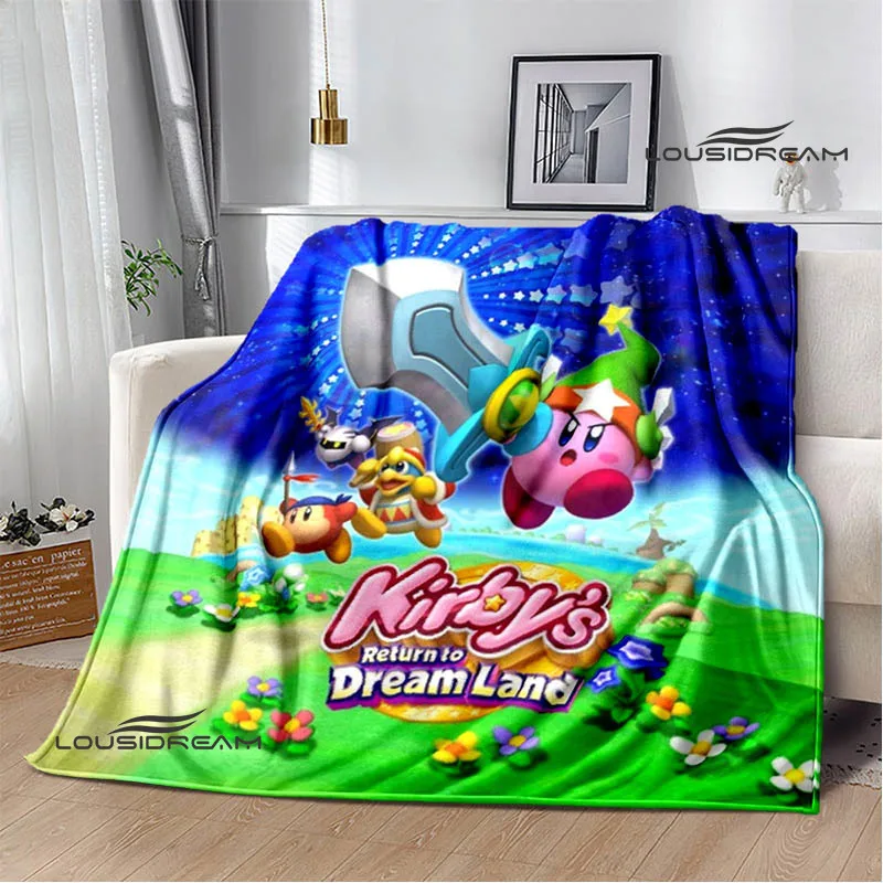Мультяшное одеяло K-kirby с принтом звезд фланелевые теплые одеяла мягкое и удобное