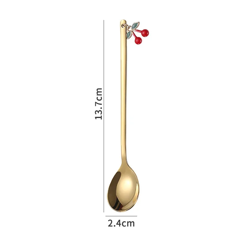 

Cute Metal Pendant 304 Stainless Steel Spoon Hollow for Ice Cream Tea Dessert Coffee Scoops Kitchen Tableware Accessories