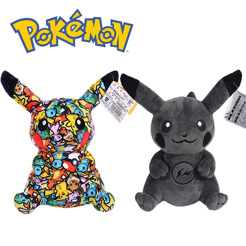 

Pokemon Graffiti Pikachu Soft Plush Stuffed Dolls Dark Anime Figures New Lightning Model 20cm Baby Children Birthday Gifts Toys