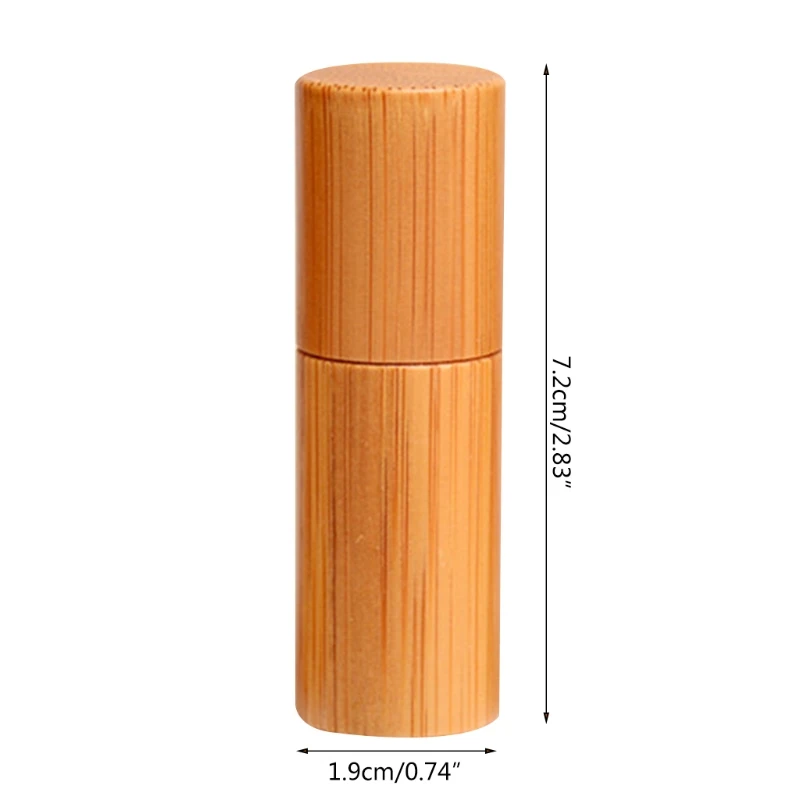 

Bamboo 5ml Essential Oil Roll-on Bottle Perfume Empty Oil Wood Bottle Stainless Roll On Ball Perfume Oil Roller Massage