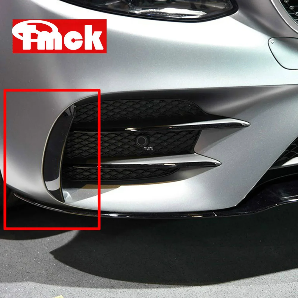 

For Mercedes Benz E Class W213 2016-2019 E43 E53 AMG Car Exterior Body Side Front Bumper Lip Trim Cover Stickers Car Accessories