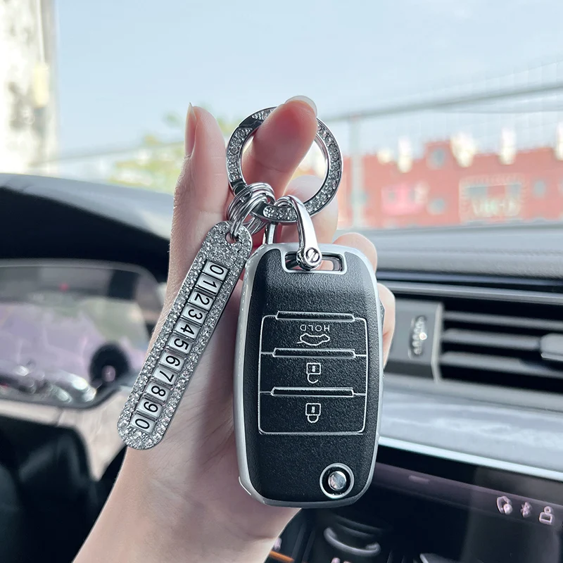 Складной чехол для автомобильного ключа из ТПУ Kia Rio 3 K2 Ceed Cerato K3 Sportage 4 Picanto K5 Optima
