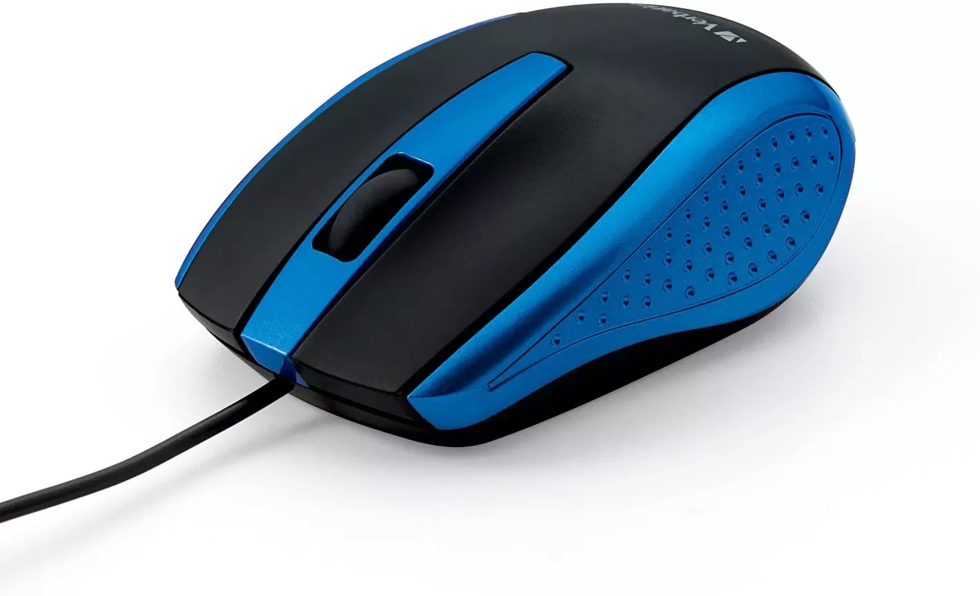 

2023NEW Verbatim Optical Mouse - Wired with USB Accessibility - Mac & PC Compatible - Blue, 1.4" x 2.4" x 3.9&quot