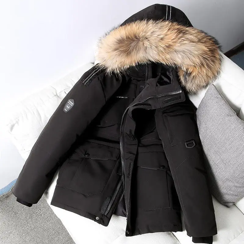 Korean Fashion Parkas Hooded Puffer Jacket Fur Collar Plus Size Super Hot Winter Women Coat Loose Cheap Wholesale Snow Outercoat