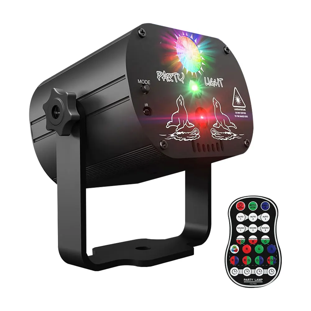 Лазерный мини-проектор RGB для сцены светодиодный фонарь дискотеки УФ-звуковой