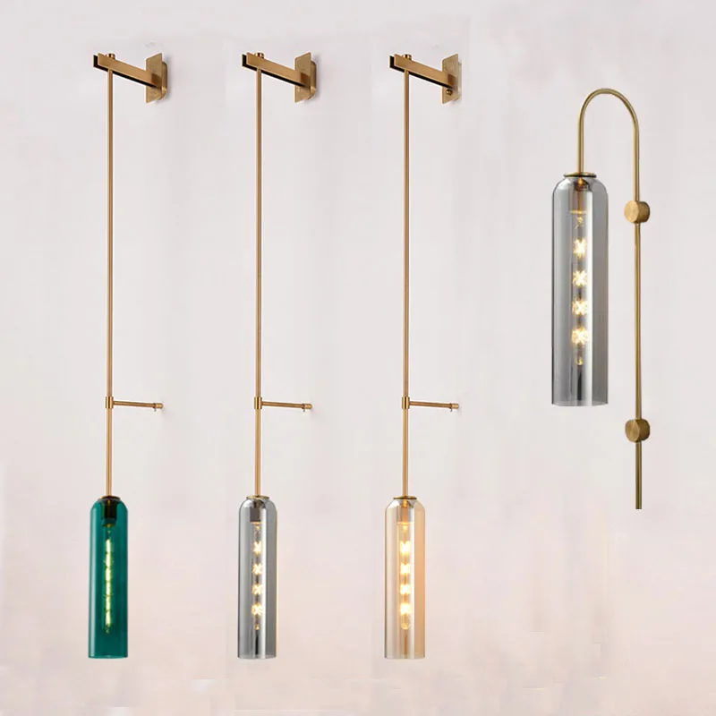 Современный роскошный стеклянный настенный светильник для дома гостиной фон