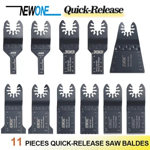 Newone, 11 шт., древесно-Металлические Пластиковые Осциллирующие многофункциональные быстросъемные пильные диски, подходят для Dewalt Fein Multimaster Bosch, Dremel