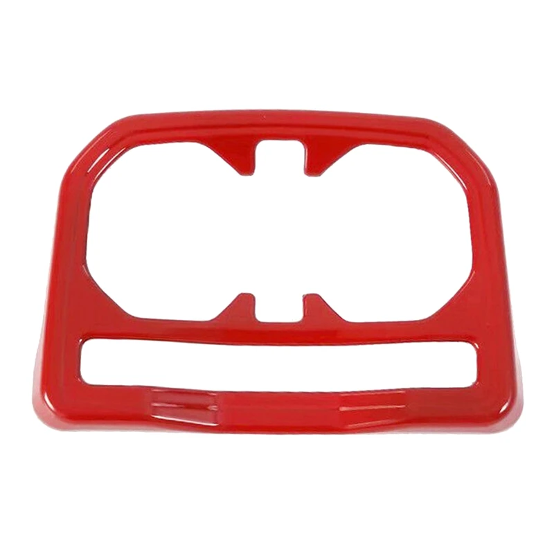

Red Style Rear Seat Drink Cup Holder Trim Cover Bezel Surround Frame Styling for Jeep Wrangler 2018 2019