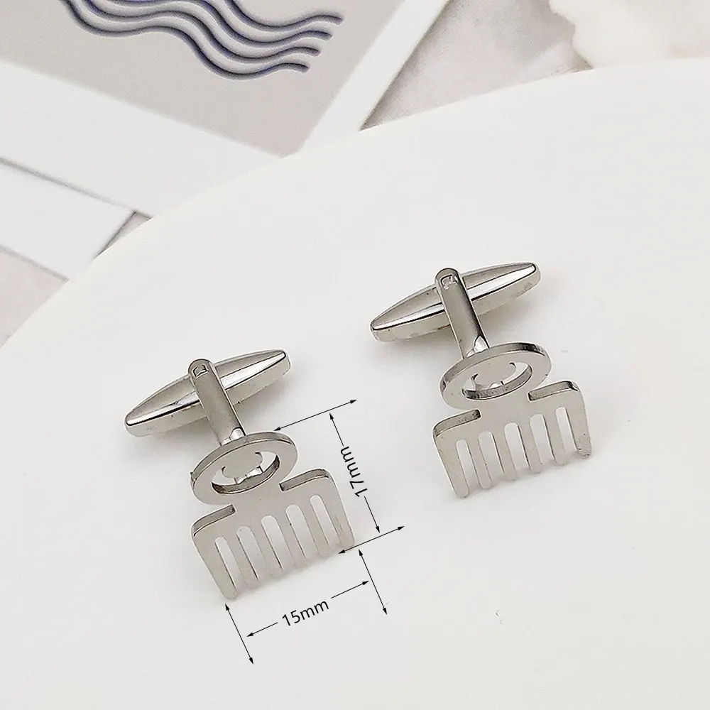 Fashion Men's French Shirt Cufflinks Special Vulgar Symbol Stainless Steel Quality Jewelry Men's Luxury Suit Shirt Ornaments