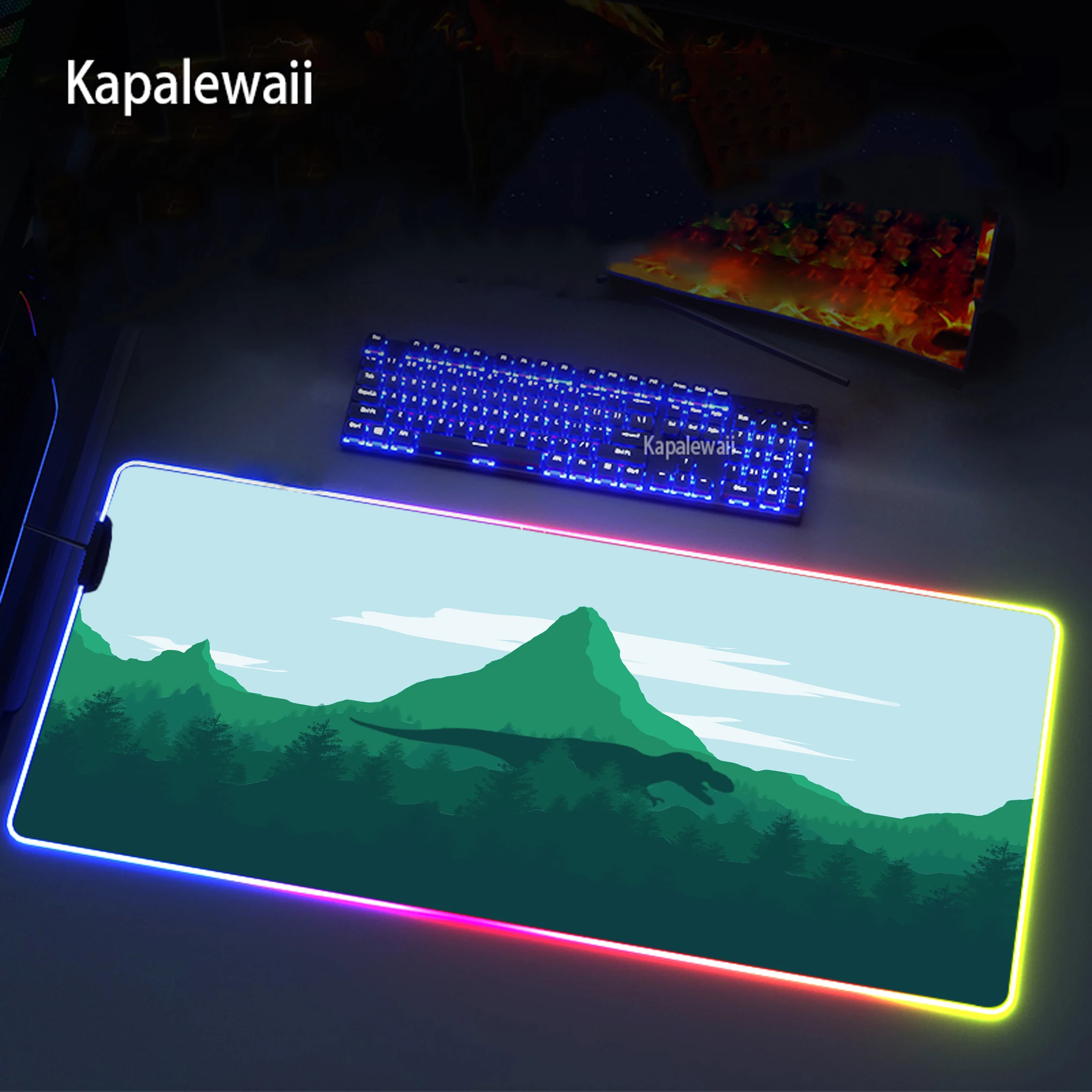 

Large Mousepad Backlit Mouse Mat Deep Forest Firewatch Rgb Mouse Pad Gaming Mouse Pad Computer LED Gamer Mause Carpet Desk Mat