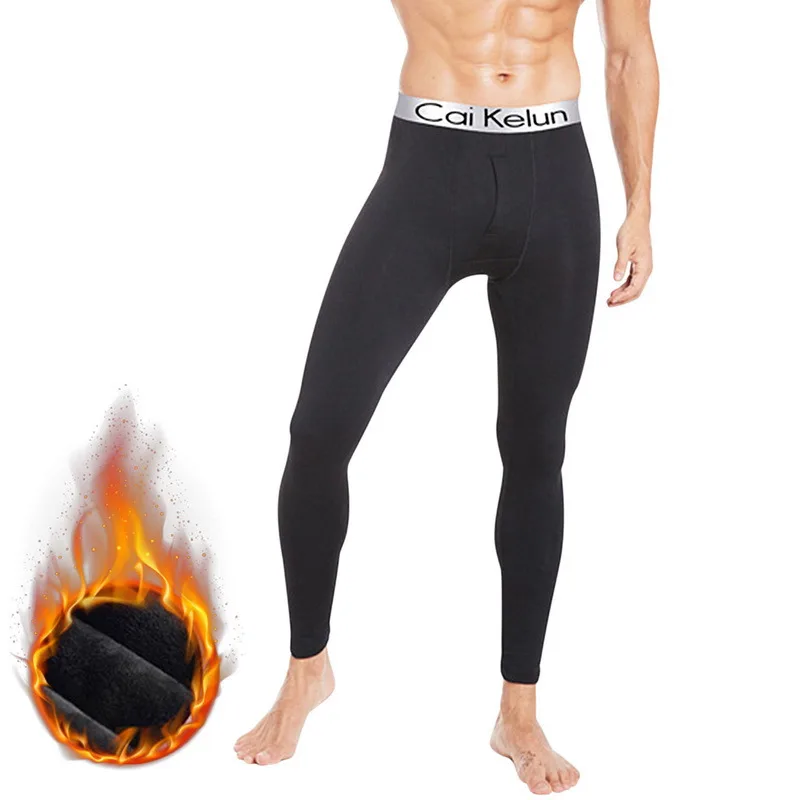 

Soft Johns Comfortable Pants Underwear Termica Fleece Stretch Homem Men Gym Warm Sweatpants Bottoming Thermal Long Trousers