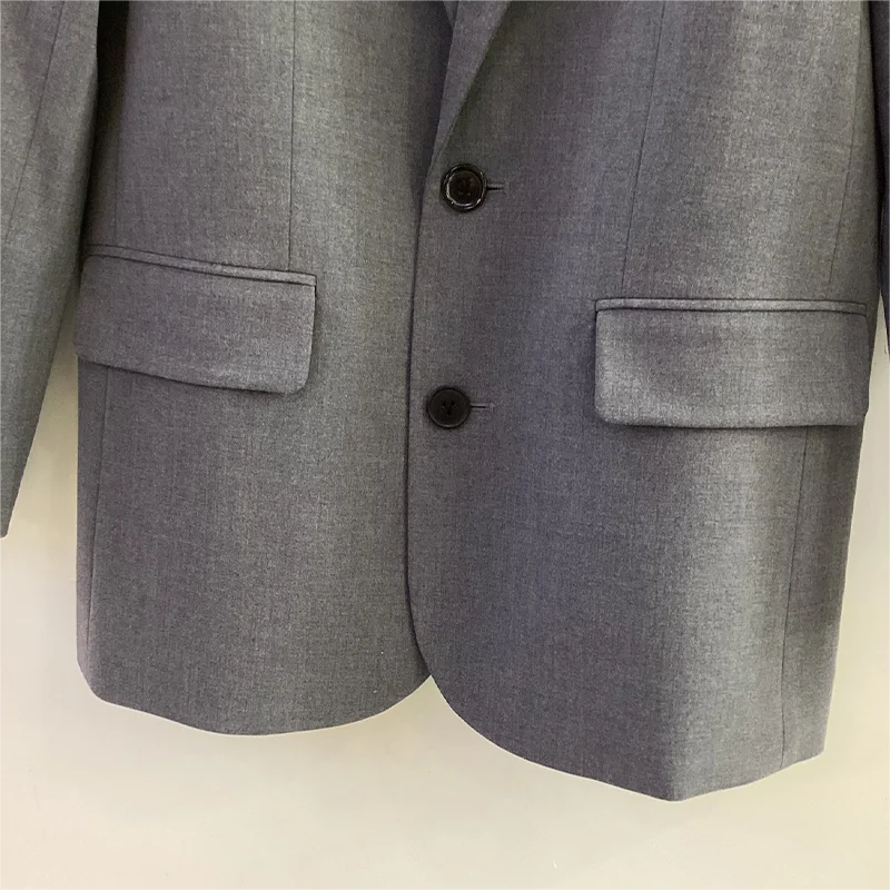 Zadig Элегантный пиджак женский шикарный серый со стразами и буквами лацкан с