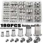 180 шт., заклепки из нержавеющей стали M3 M4 M5 M6 M8 M10