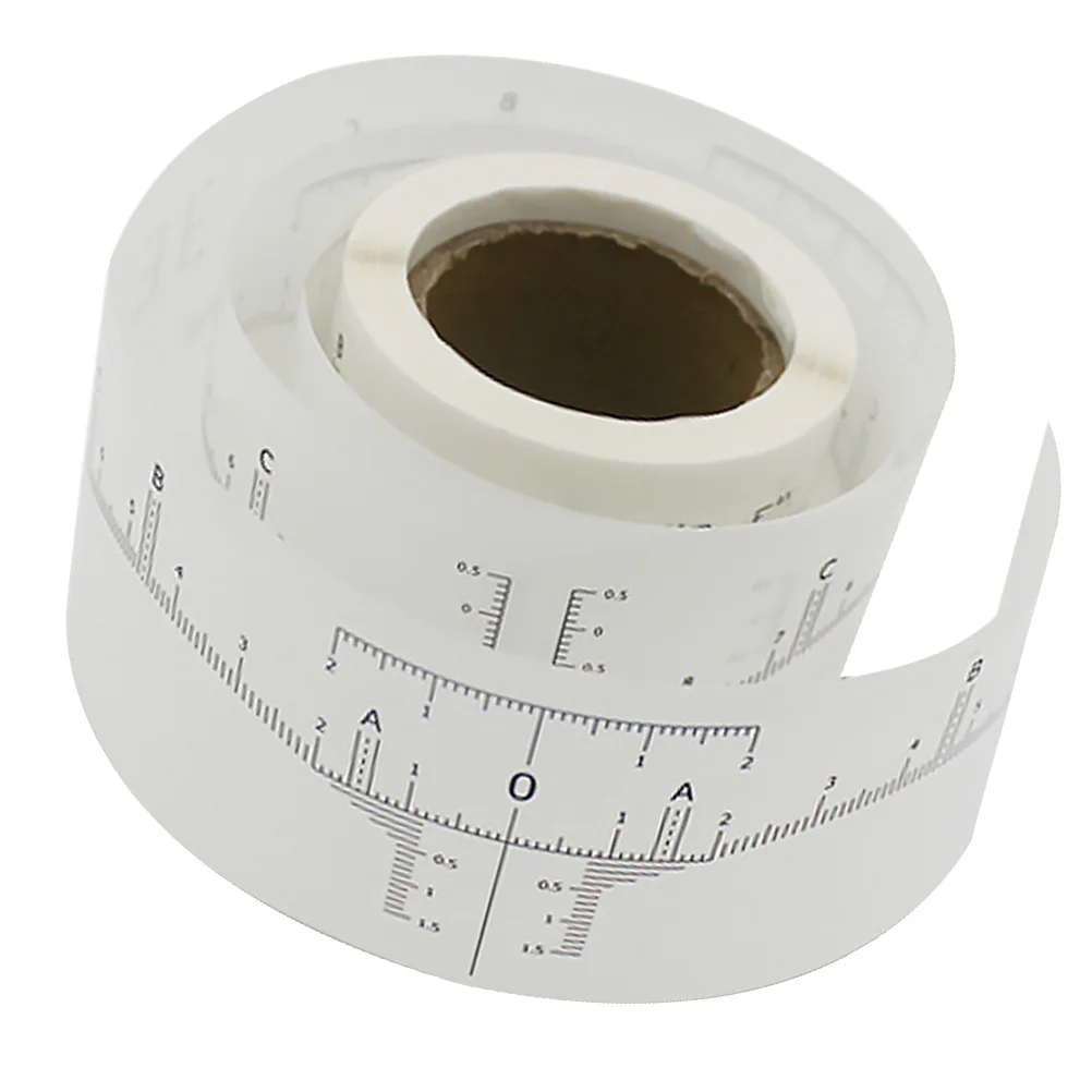 

1 Roll of Scale Ruler Sticker Disposable Measure Sticker (White)