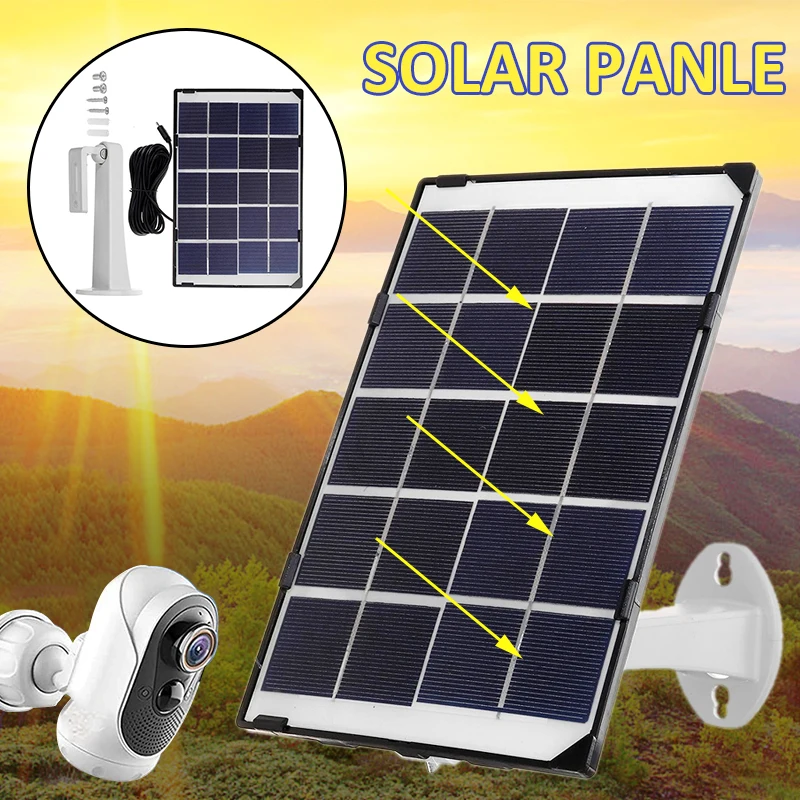 5W Solar Panel 1200MA Mini USB Outdoor Camera Security Courtyard Lamp Solar Charging Panel Camping Accessories