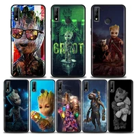 for huawei mate 10 20 lite 40 pro cases soft tpu back cover marvel hero groot phone case for huawei y6 y7 y9 2019 y8s coque