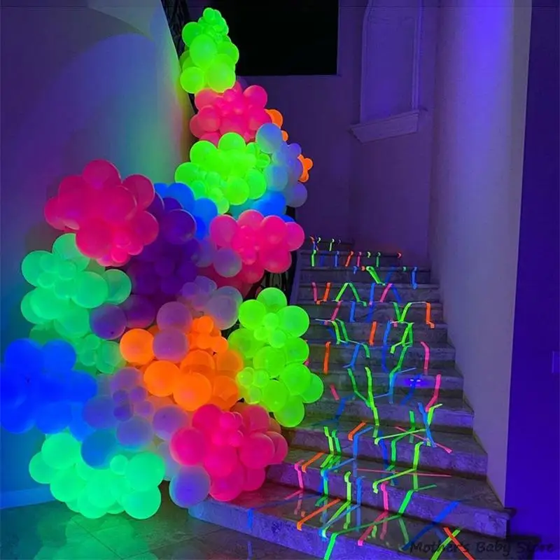 

Fluorescent Balloons 12inches Glow In The Dark Balloons Birthday Party Supplies Anniversary Decorations Air Helium Balloons