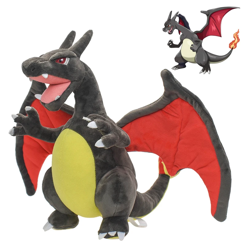 Новинка 2022 24 см блестящие плюшевые игрушки Charizard Покемон Кси Огненный Дракон