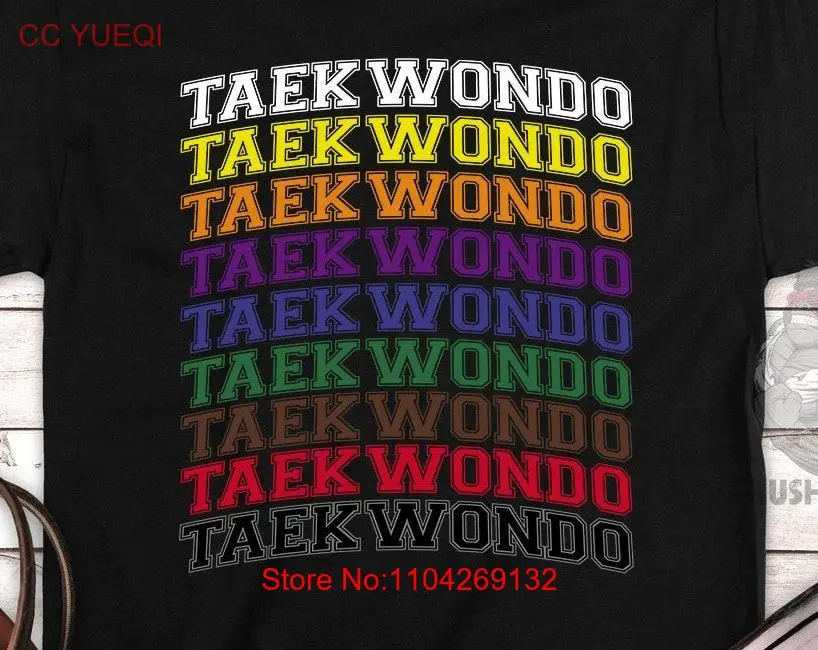 Фото Футболка для каратэ и тхэквондо Tae Kwon Do на день рождения для мальчиков и девочек, свитер для боевых искусств, Taekwon для мамы с длинными или короткими рукавами №1