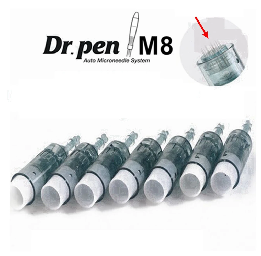 

10 Pcs Dr.Pen M8 Needle Cartridges Derma pen Micro Needles 11Pin/16Pin/24Pin/36Pin/42Pin/5D Nano Round Microneedles