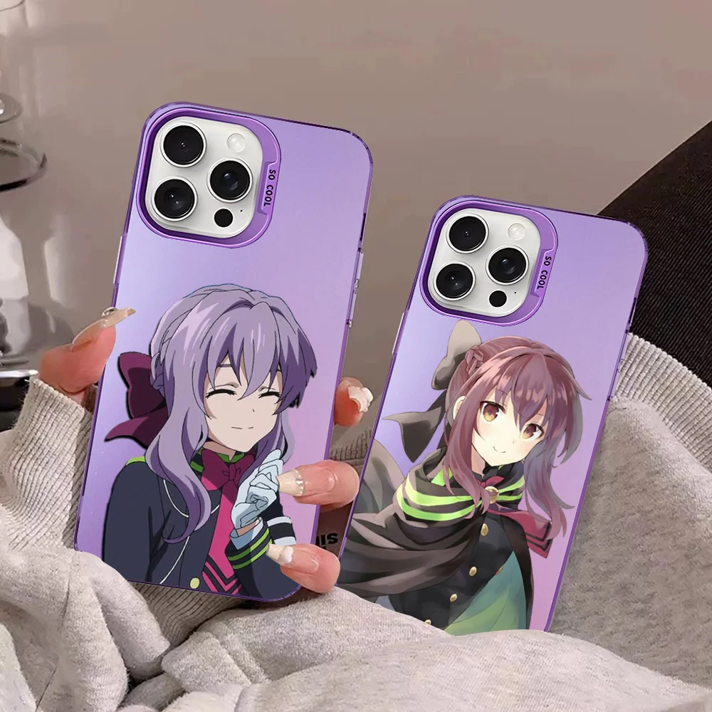 Чехол для телефона Серафим конца Hiiragi Shinoa iPhone 16 15 141312 11 Pro Max X XR XSMAX 8 7 Plus Матовая