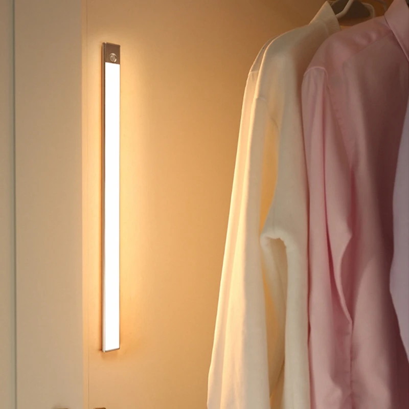 

Wireless LED Lamp Intelligent Human Sensing Ultra-Thin LED Light Magnetic Strip Light USB Light Fit For Wall Wardrobe Light