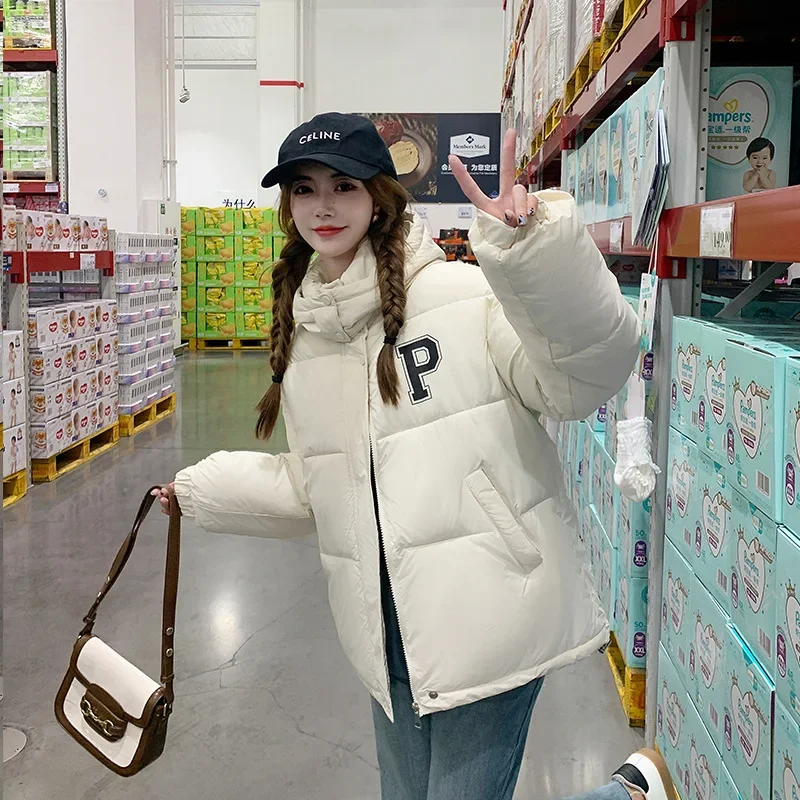 

В этом году Взрывная куртка с хлопковой подкладкой, женское короткое зимнее Новое корейское модное Стеганое пальто.