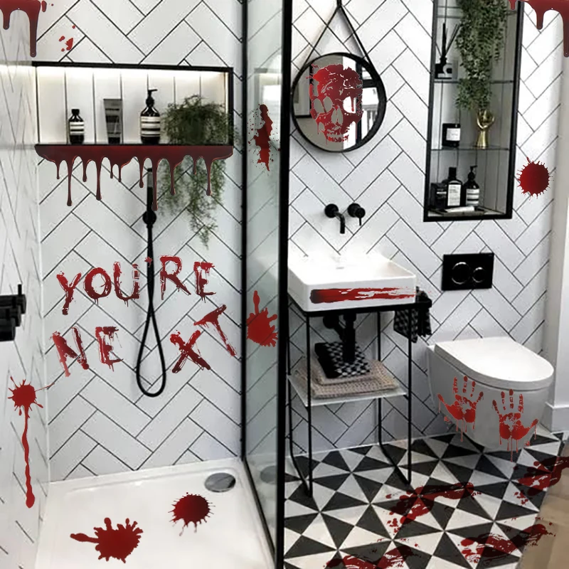 bić zdobienie paznokci z czaszkami i wzorem kropli krwi Meidding Brand Party Occasion idealna na Halloween 2024.