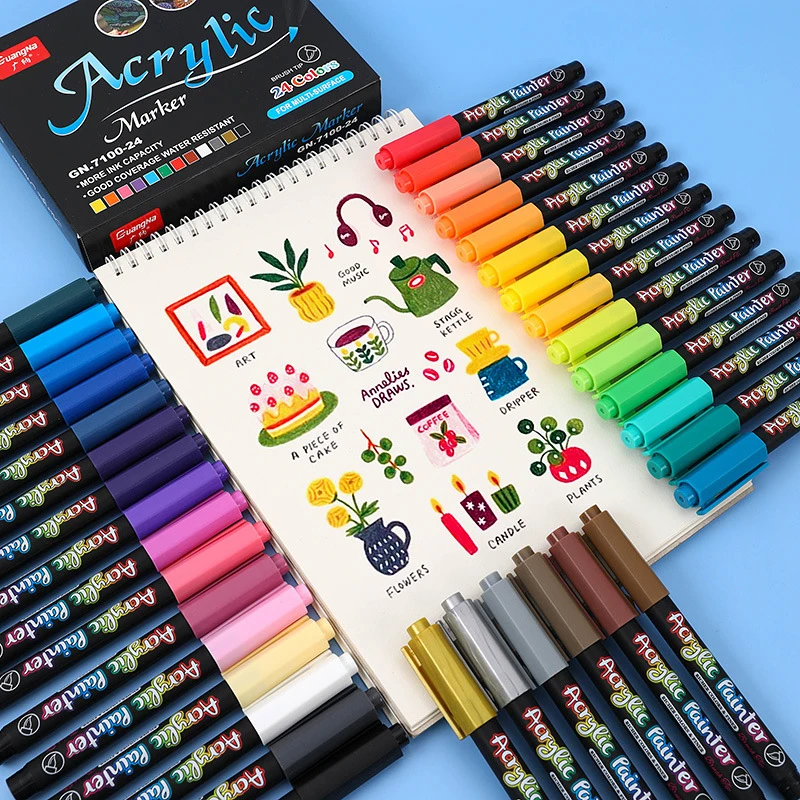 

Color Sketching Markers Acrylic Art Marker Painting Acrylic Paint Pen Brush Paint Brush Marker Pens