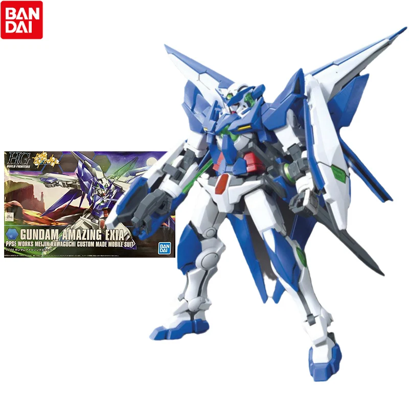 

Bandai Gundam Model Kit Anime Figure HGBF 1:144 Gundam Amazing Exia Genuine Gunpla Model Anime Action Figure Toys for Children