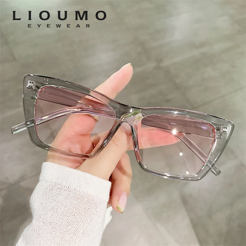 

LIOUMO Vintage Sunglasses For Women 2022 Fashion Streeting Shooting Glasses Men Driving Goggles Anti-Glare gafas de sol mujer