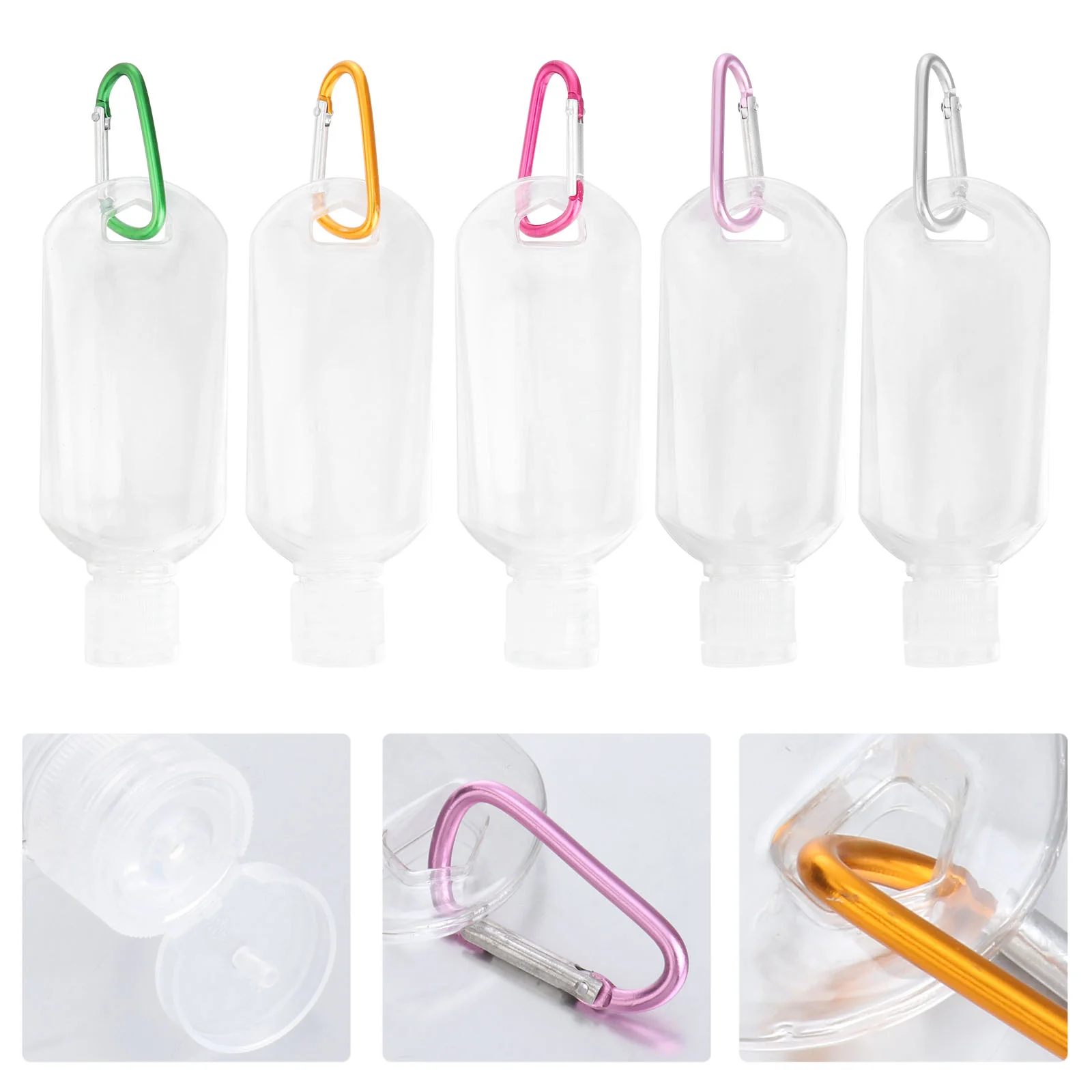 

Hook Bottle Subpackage Bottles Packaging Kids Keychain Empty Storage Plastic Go Containers Pearlescent