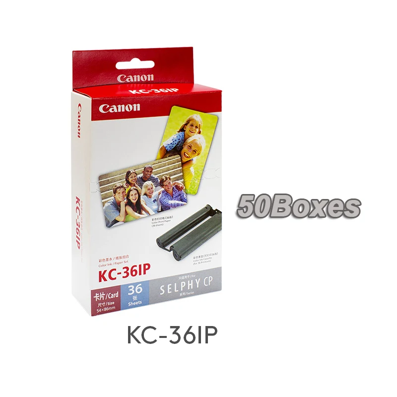 

50 коробок оригинальный CANON KC-36IP для фотопринтера Canon Selphy CP800 CP910 CP1200 CP1300