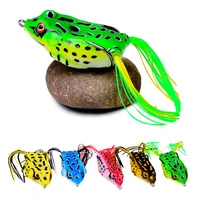 1pcs frog silicone soft bait fishing lures with double hooks soft fishing lure artificial bait topwater lure frog fishing tackle