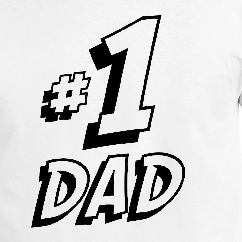 Рубашка Number 1 Dad Cut файлы Cricut силуэт камея цифровой формат СГ Pdf Eps Dxf Png лучший отец