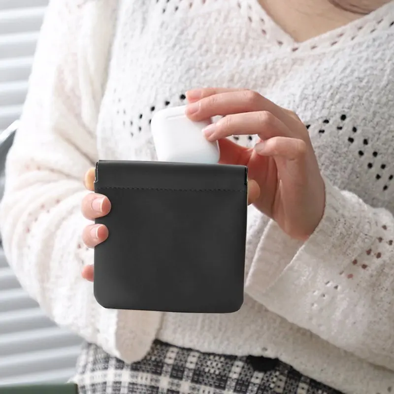 Clearance! 5Pcs Lambskin Pocket Cosmetic Bag, Waterproof Portable Small Makeup Bag  Zipper Self-closing Small Makeup Pouch for W