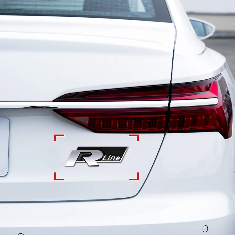 Металлическая эмблема VW Rline наклейка с логотипом значок на задний багажник
