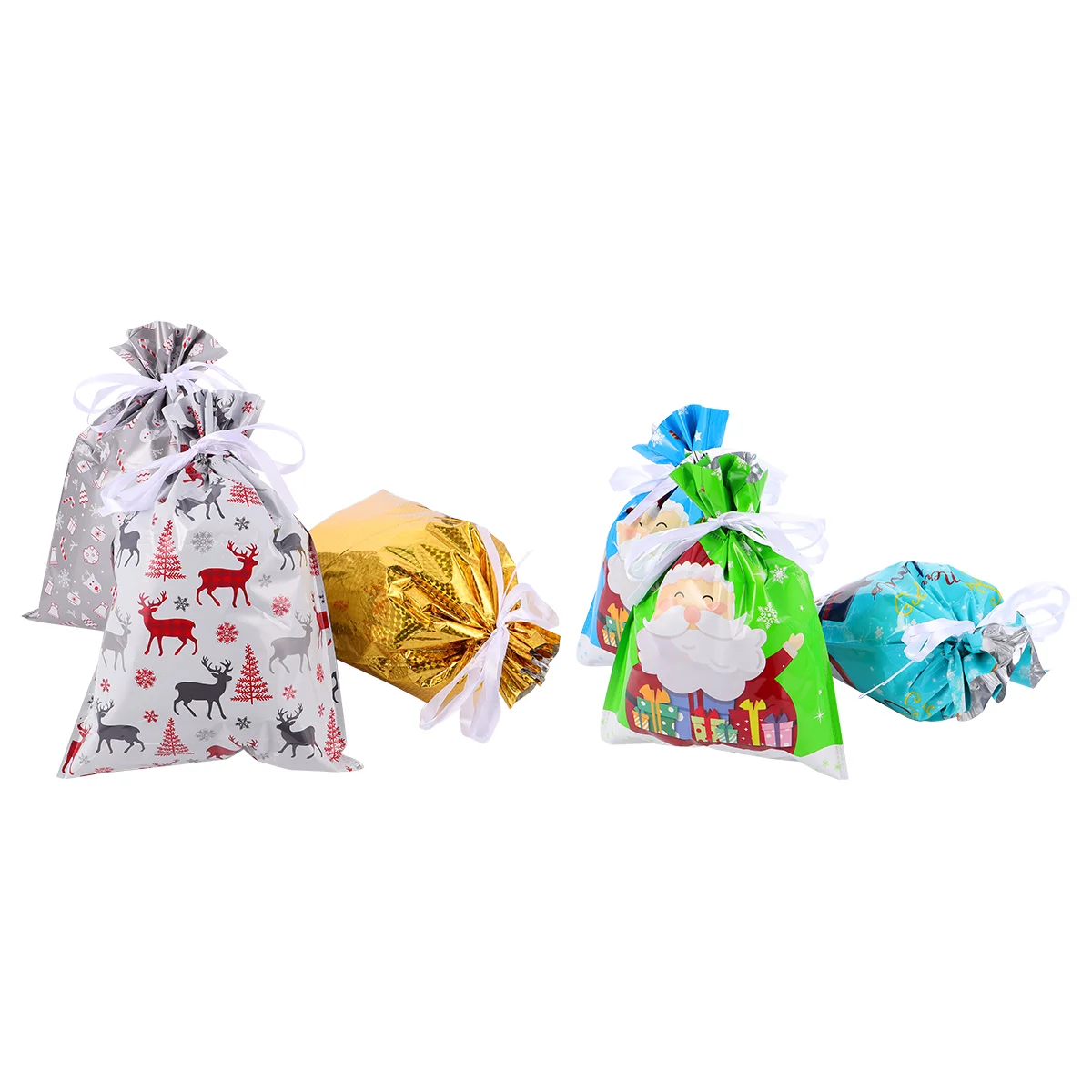 

6pcs Candy Drawstring Bags Fashion Storage Pouches for Christmas