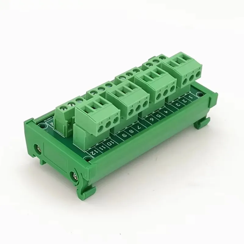 Модуль распределения винтовой клеммной колодки 4x3 установка на DIN-рейку 15 А/300 В.